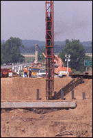 Driving Piling for Westside Abutment