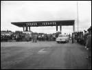 The Oklahoma City gate of the Turner Turnpike on opening day as crowds waited for the highway to open at 3:00 p.m