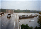 I-40 bridge near Webbers Falls was hit by a barge and a section collapsed on Memorial Day weekend in May 2002.
