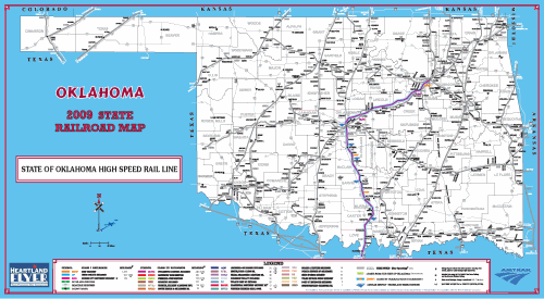 Oklahoma Railroads Map